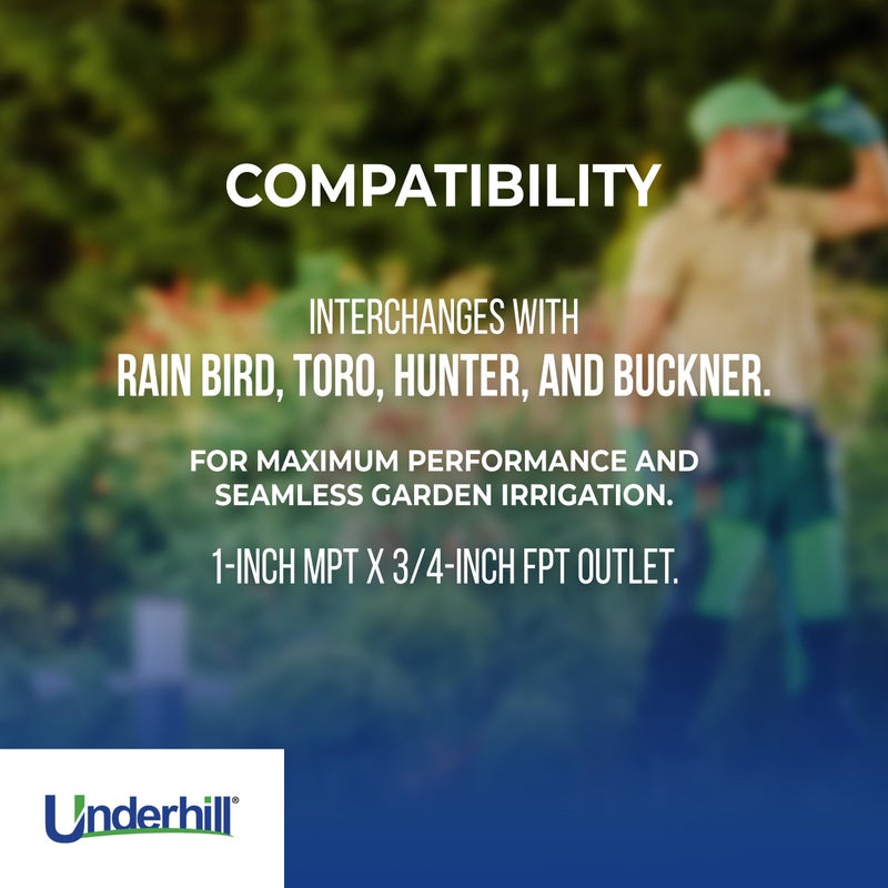 Underhill Quick Coupler Key Tool for Coupler Valve, 1-Inch MPT x 3/4-Inch FPT Outlet, Sprinkler Garden Irrigation System, Solid Brass, QK-100 - Image 4